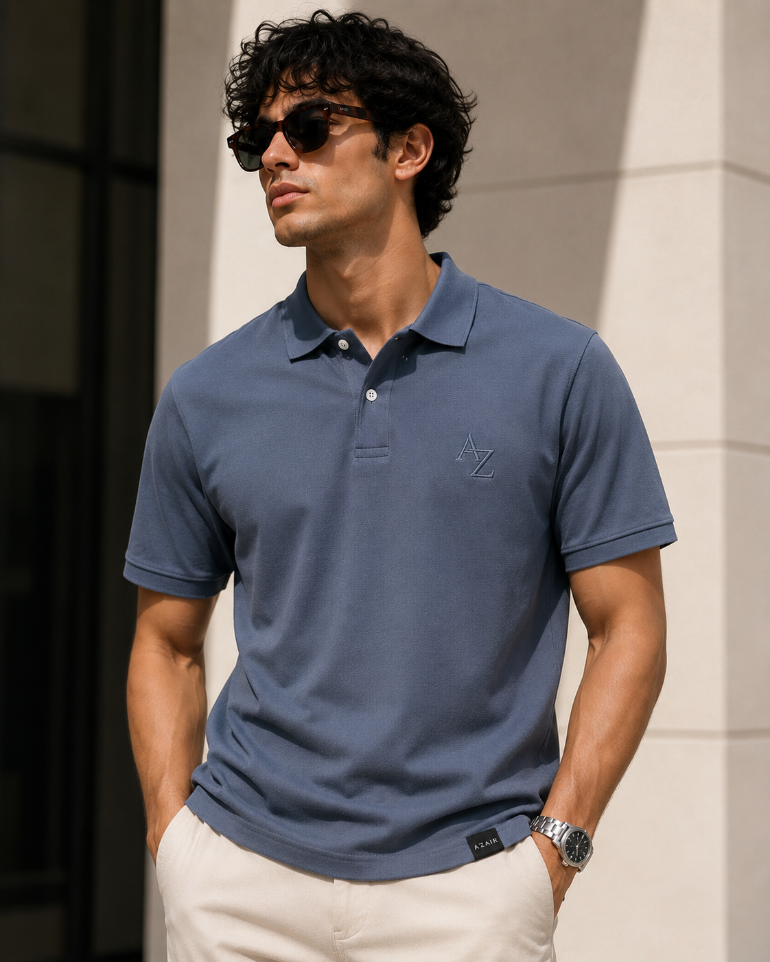 A'ZAIR Premium Polo T-Shirt – Olive Green