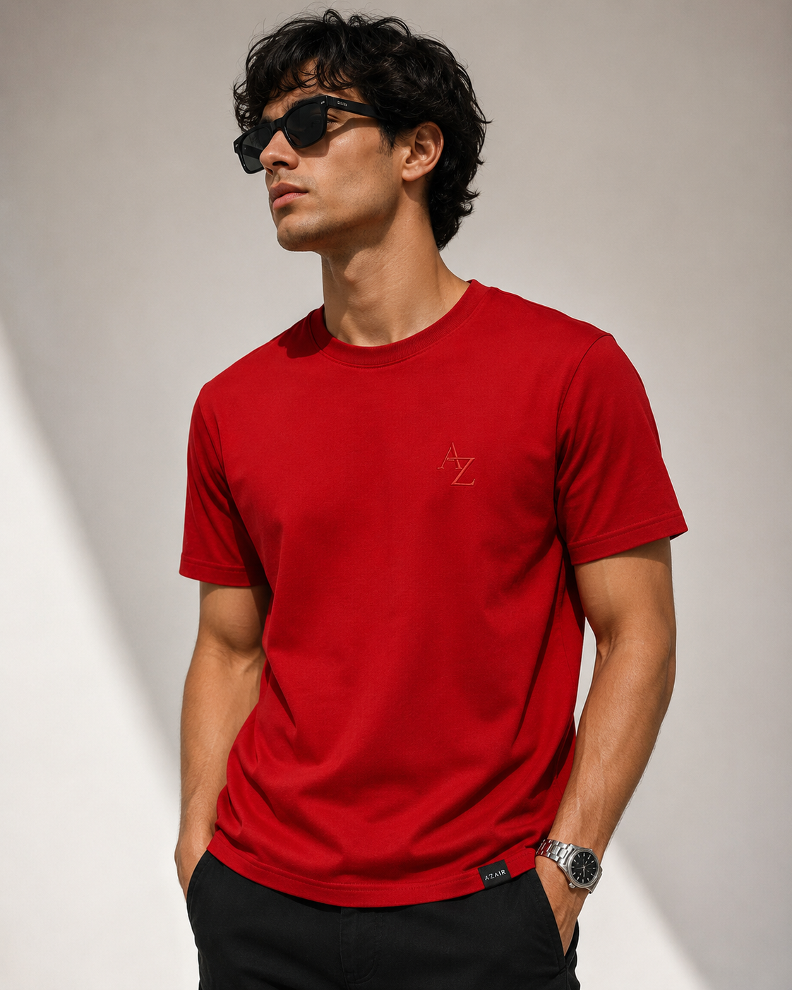 A'ZAIR Regular Fit T-Shirt – Red